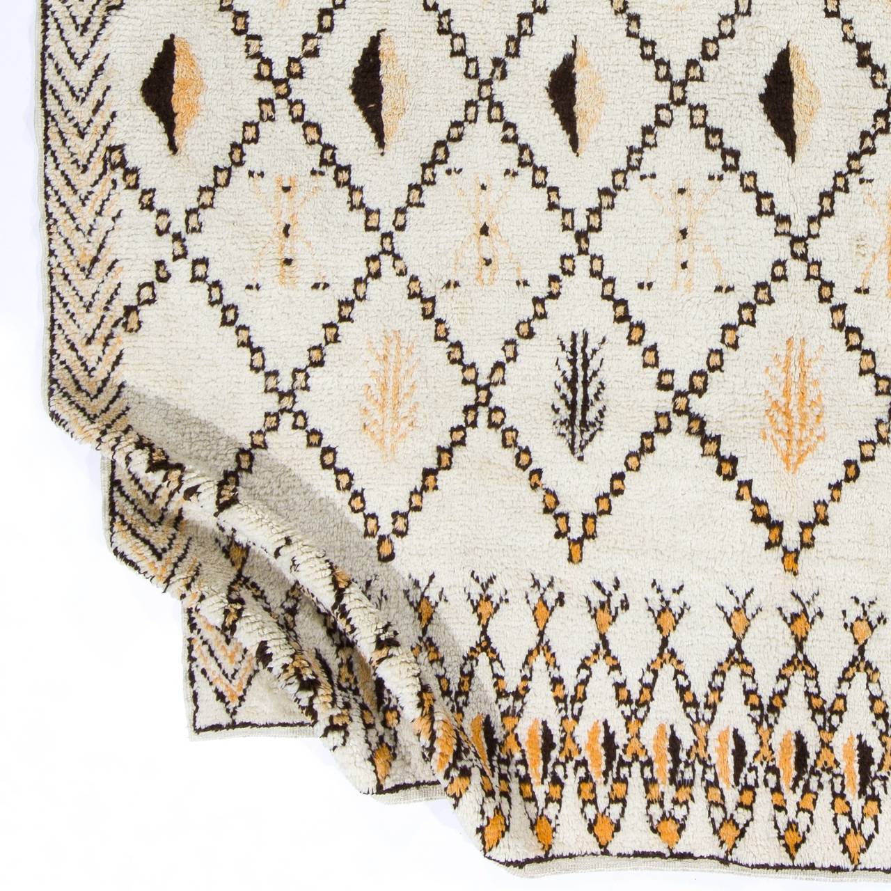 Mid-Century Modern Large Moroccan Wool Rug