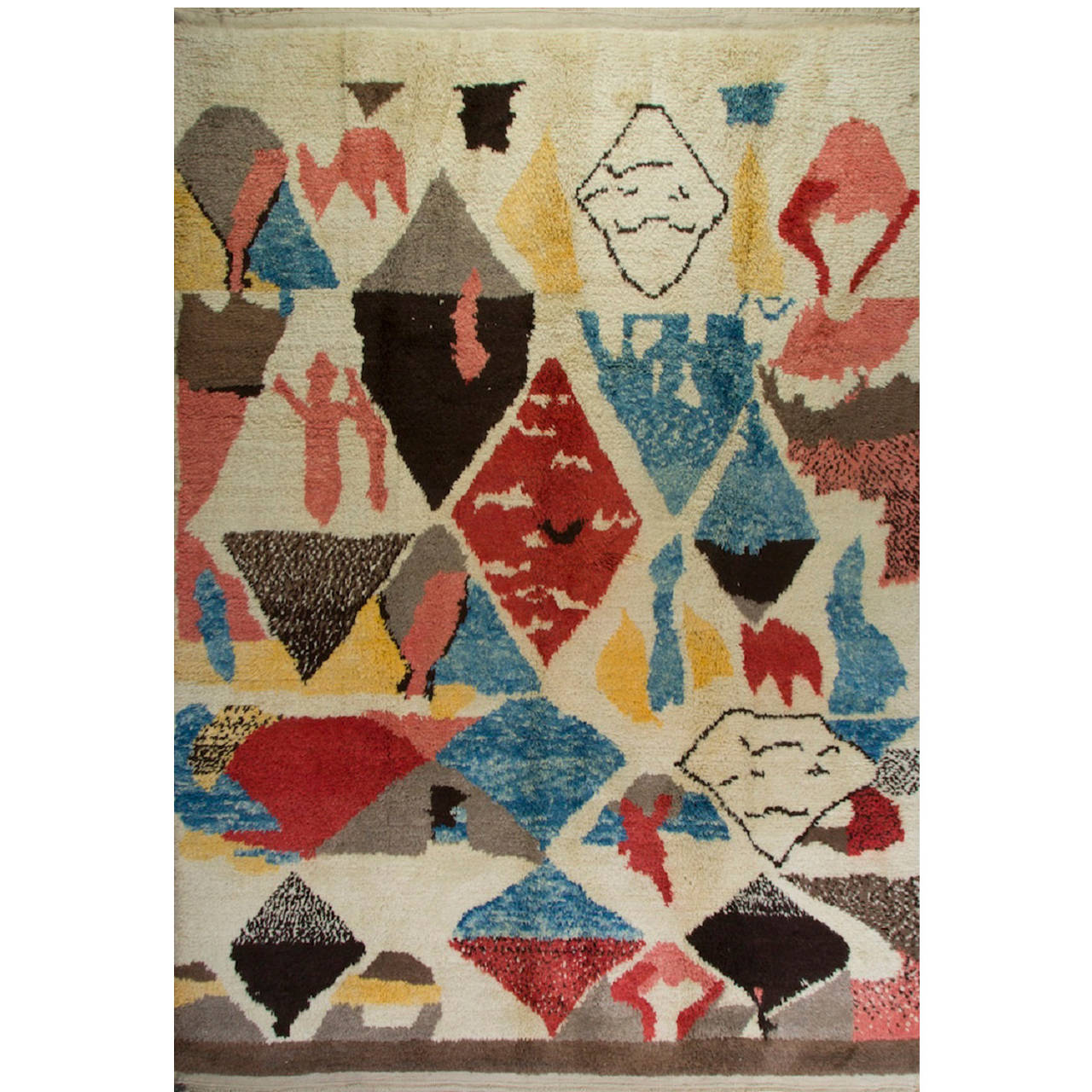 Colorful Contemporary Moroccan Wool Rug For Sale at 1stdibs