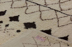 Moroccan Berber Beni Ourain Style Hand-Knotted Wool Rug Custom Options Available