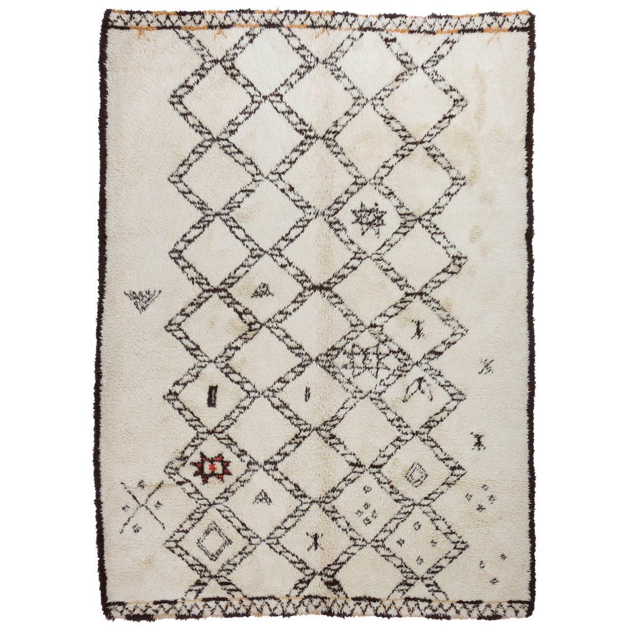 Moroccan Berber Rug made of Natural Wool For Sale at 1stdibs