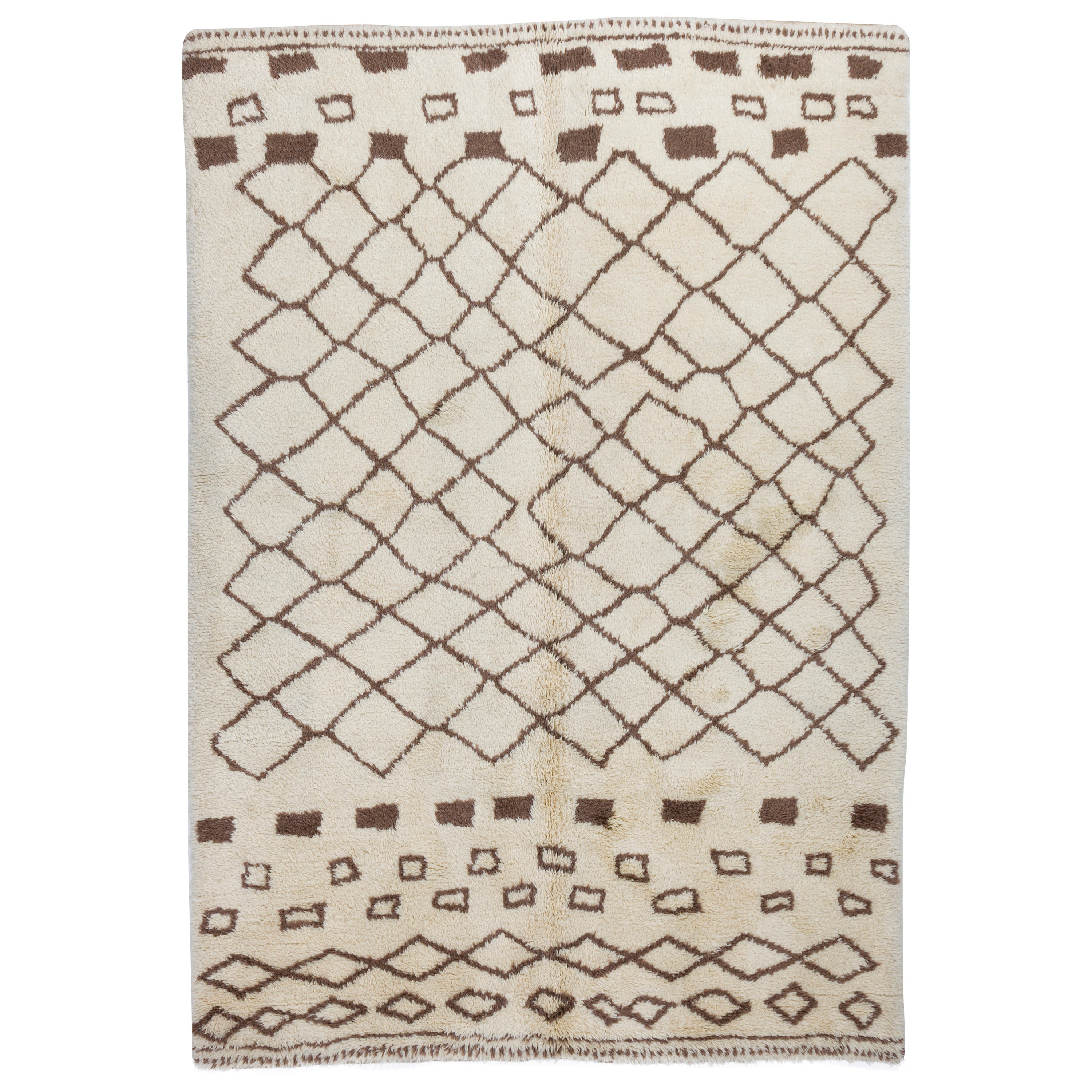 Moroccan Area Rug. 100% Wool. Beni Ourain Tulu Carpet. Custom Options Available