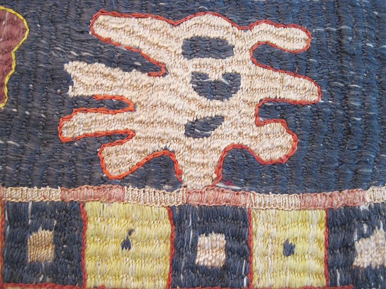 Seltene und ungewöhnliche kaukasische Kaitag-Stickerei:: ca. 1800 (Baumwolle)