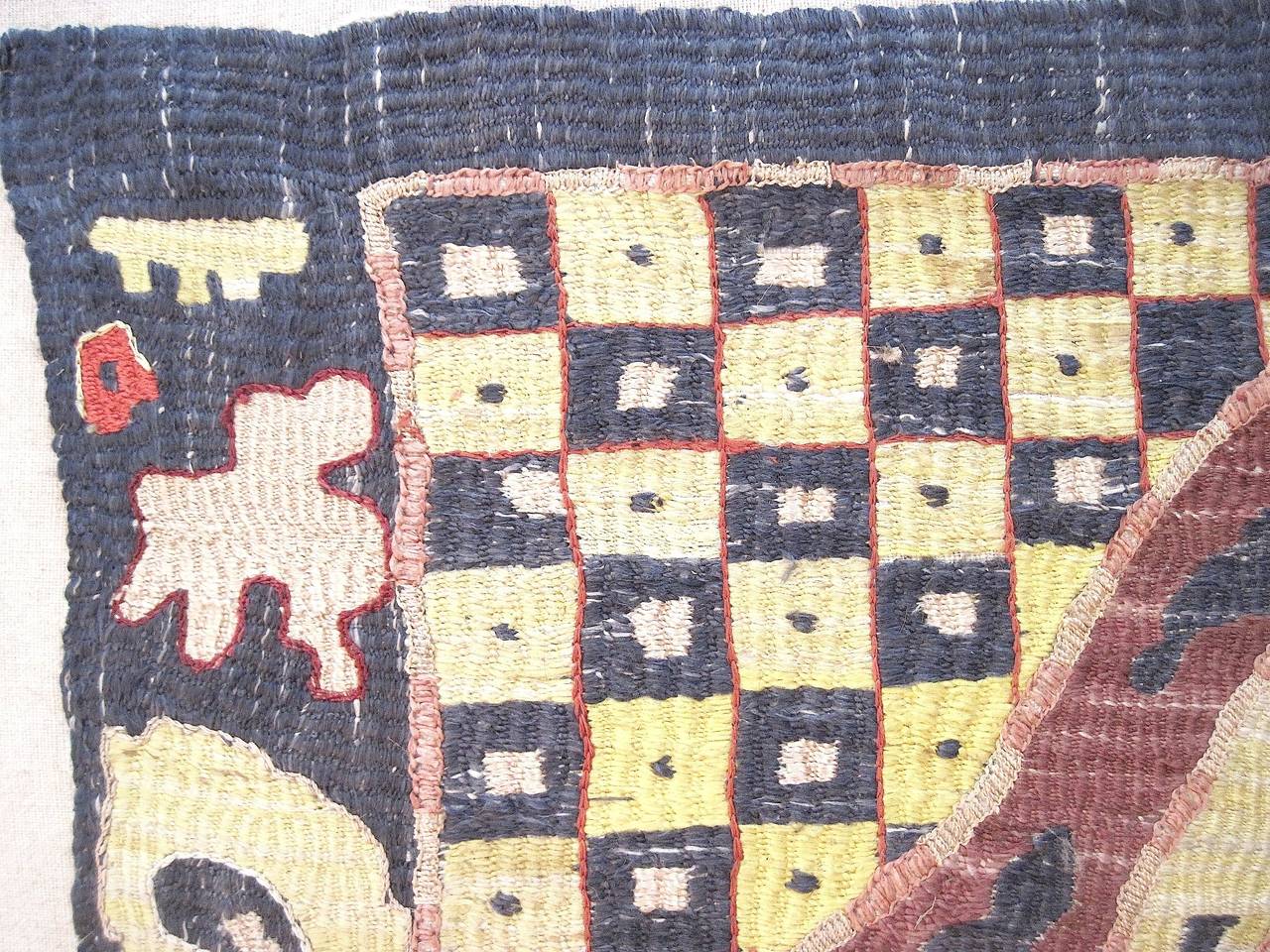 Seltene und ungewöhnliche kaukasische Kaitag-Stickerei:: ca. 1800 (Bestickt)