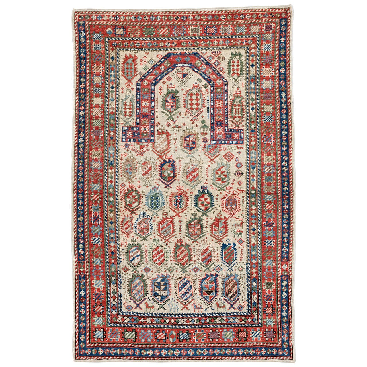 Caucasian Daghestan Prayer Rug at 1stDibs