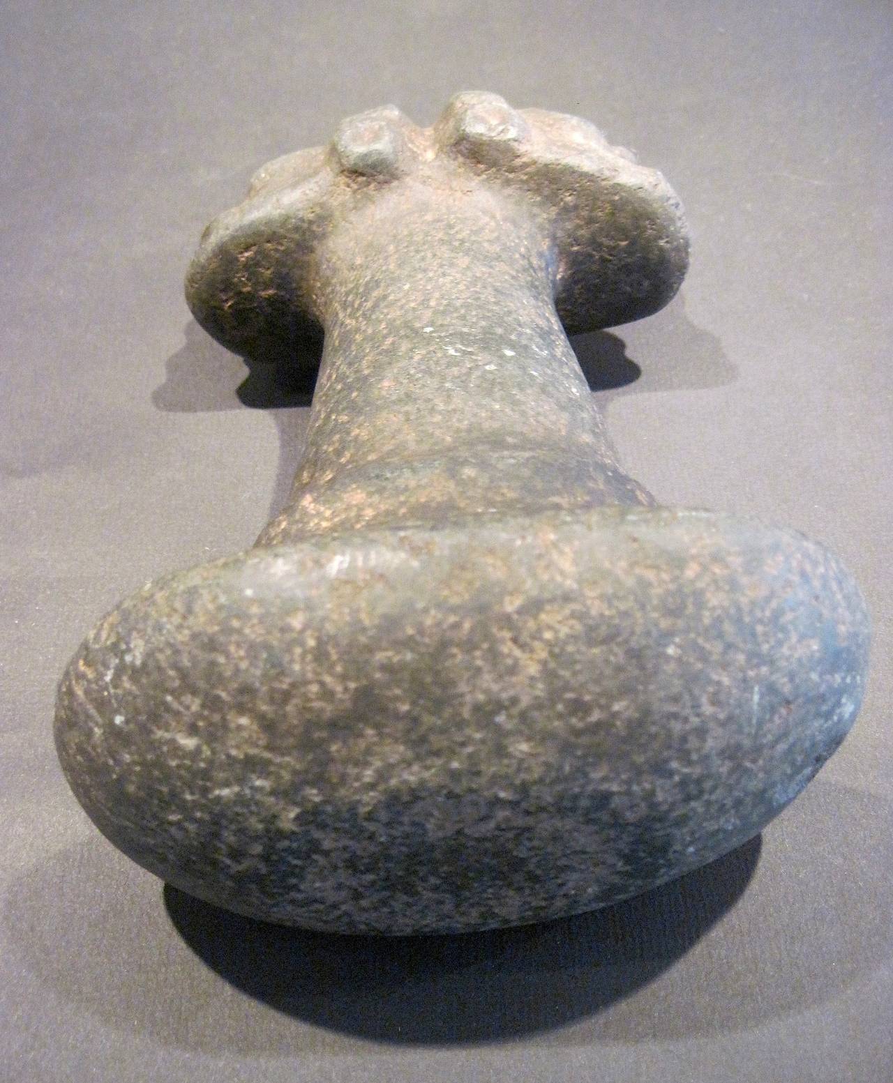 Pre-Columbian Taino Janus-Faced Stone Pestle