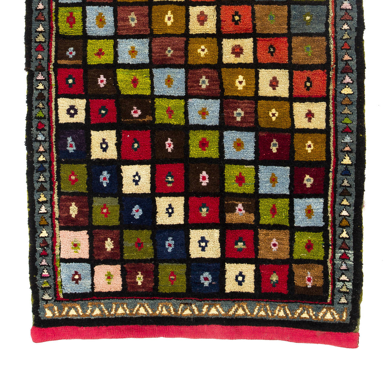 Colorful MidCentury Modern Turkish Rug For Sale at 1stdibs