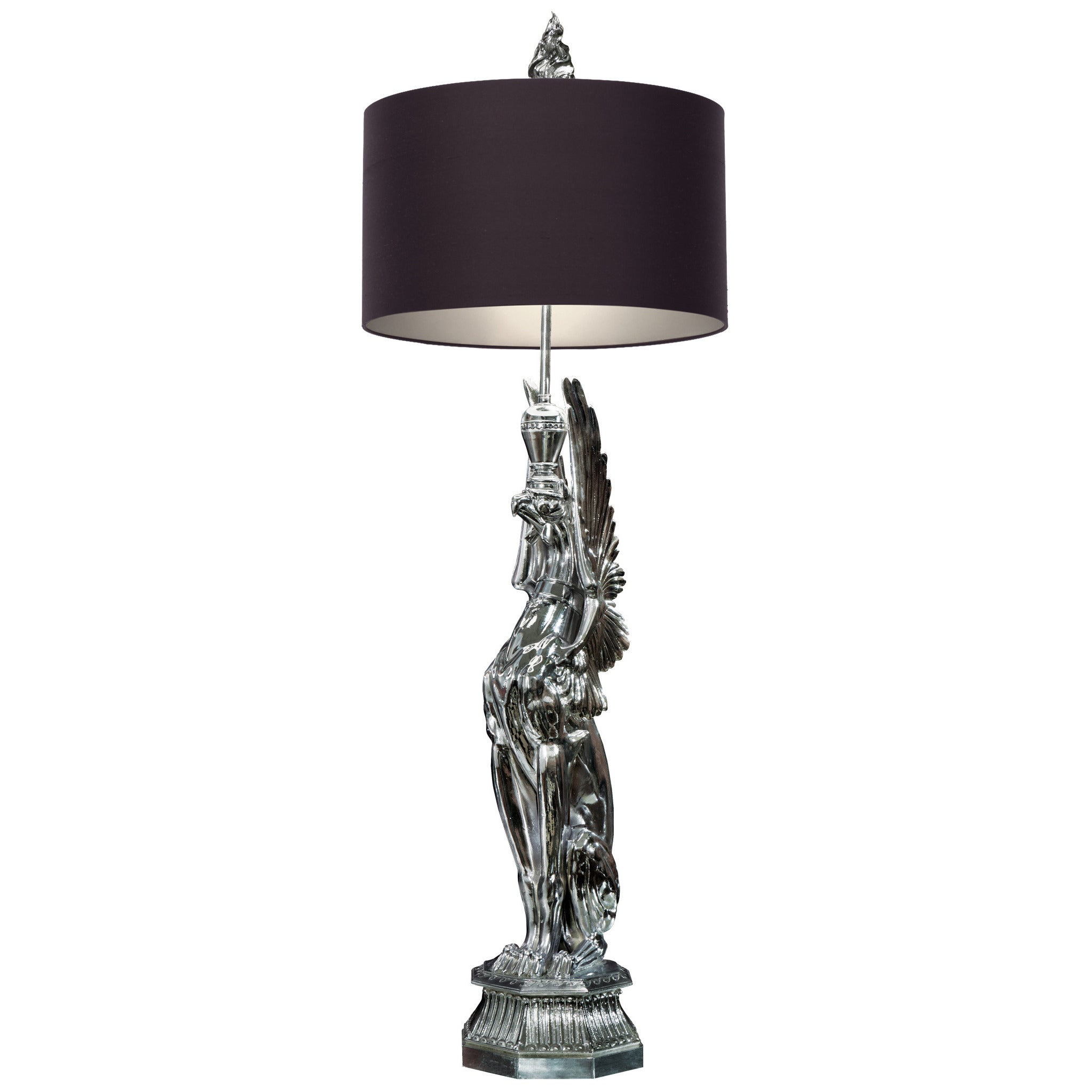 Chrome Griffin Table Lamp For Sale