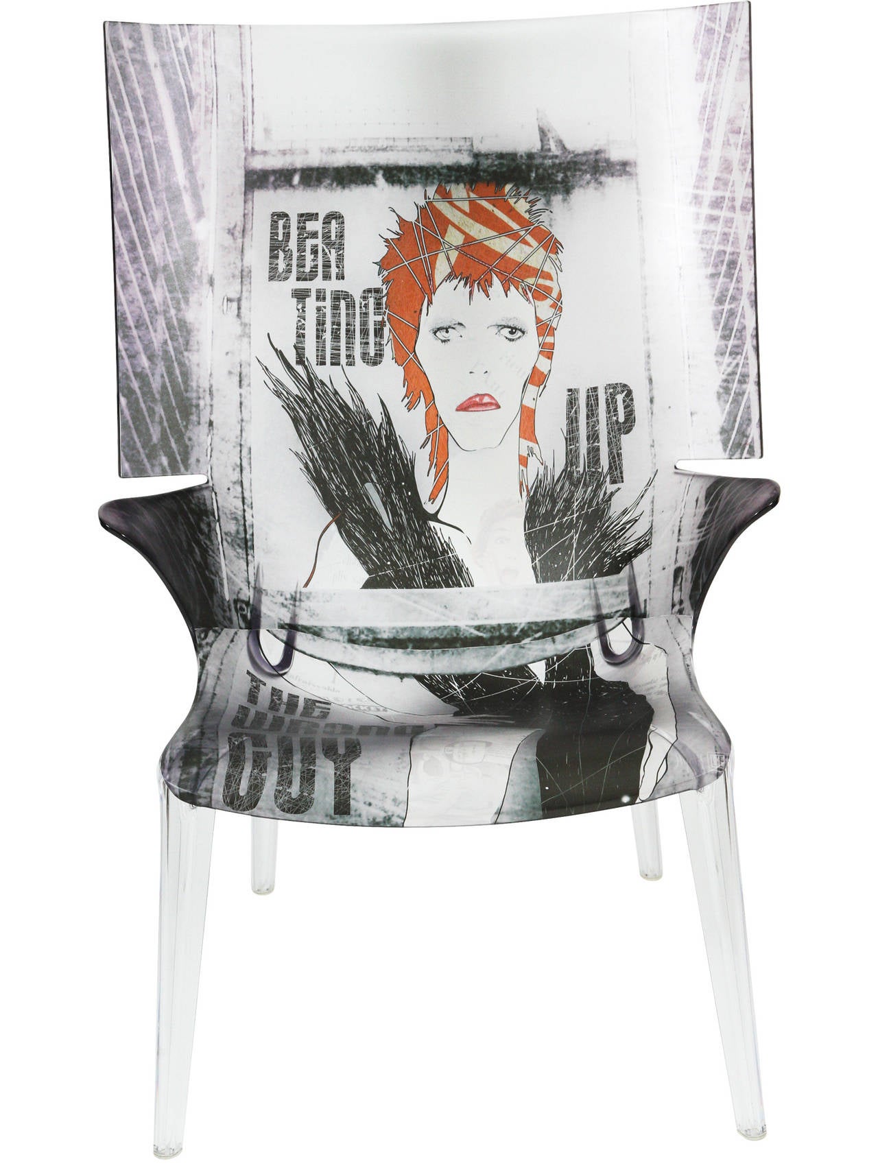 Ein Paar David Bowie Transparente Polycarbonat-Stühle, Uncle Jim Ghost Chairs (Kunststoff) im Angebot