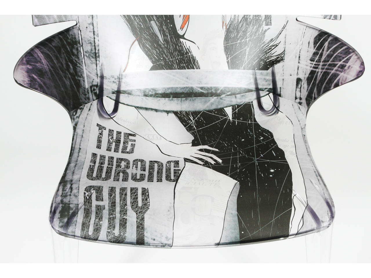 Ein Paar David Bowie Transparente Polycarbonat-Stühle, Uncle Jim Ghost Chairs im Angebot 2