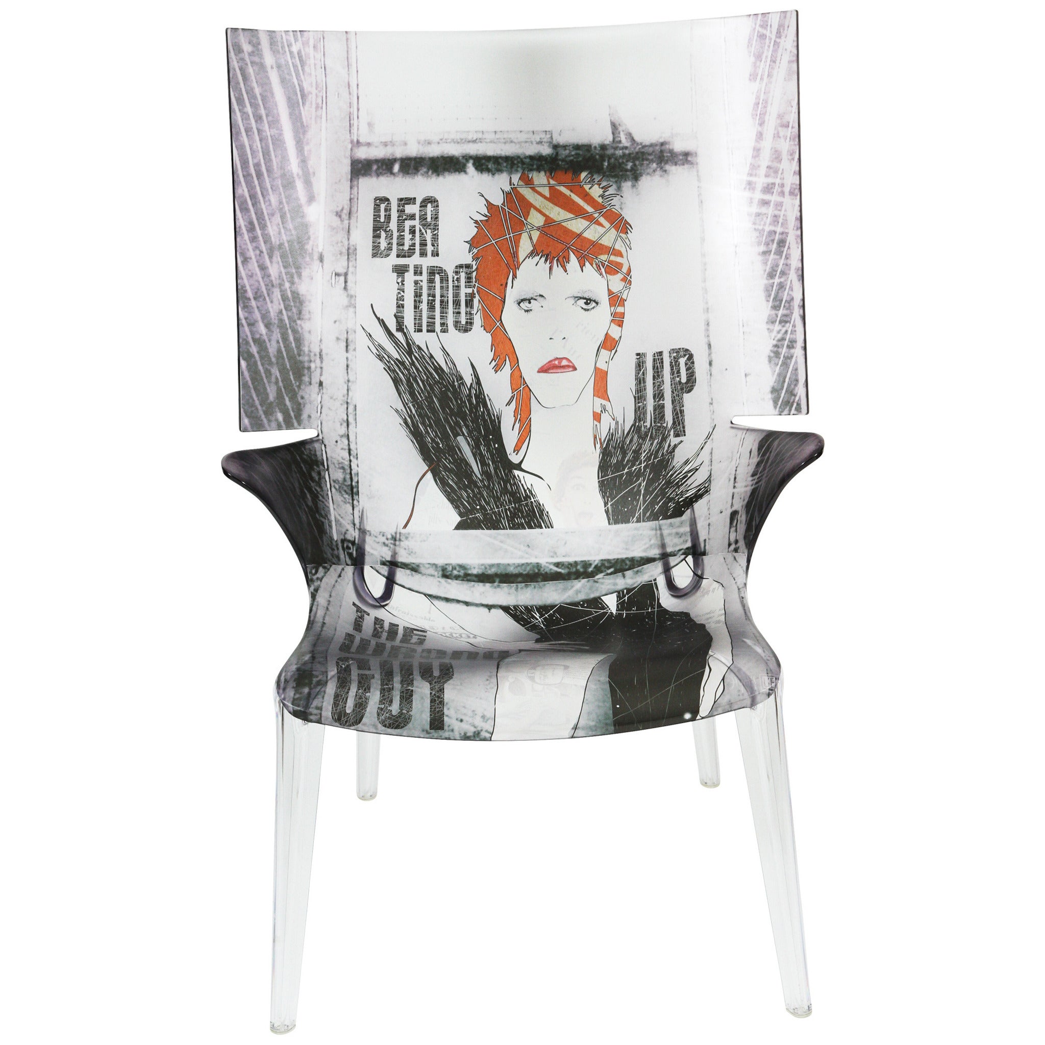 David Bowie "Wrong Guy" Transparent Polycarbonate Uncle Jim Ghost Chair For Sale