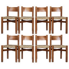 Set of Meribel Dining Chairs by Charlotte Perriand