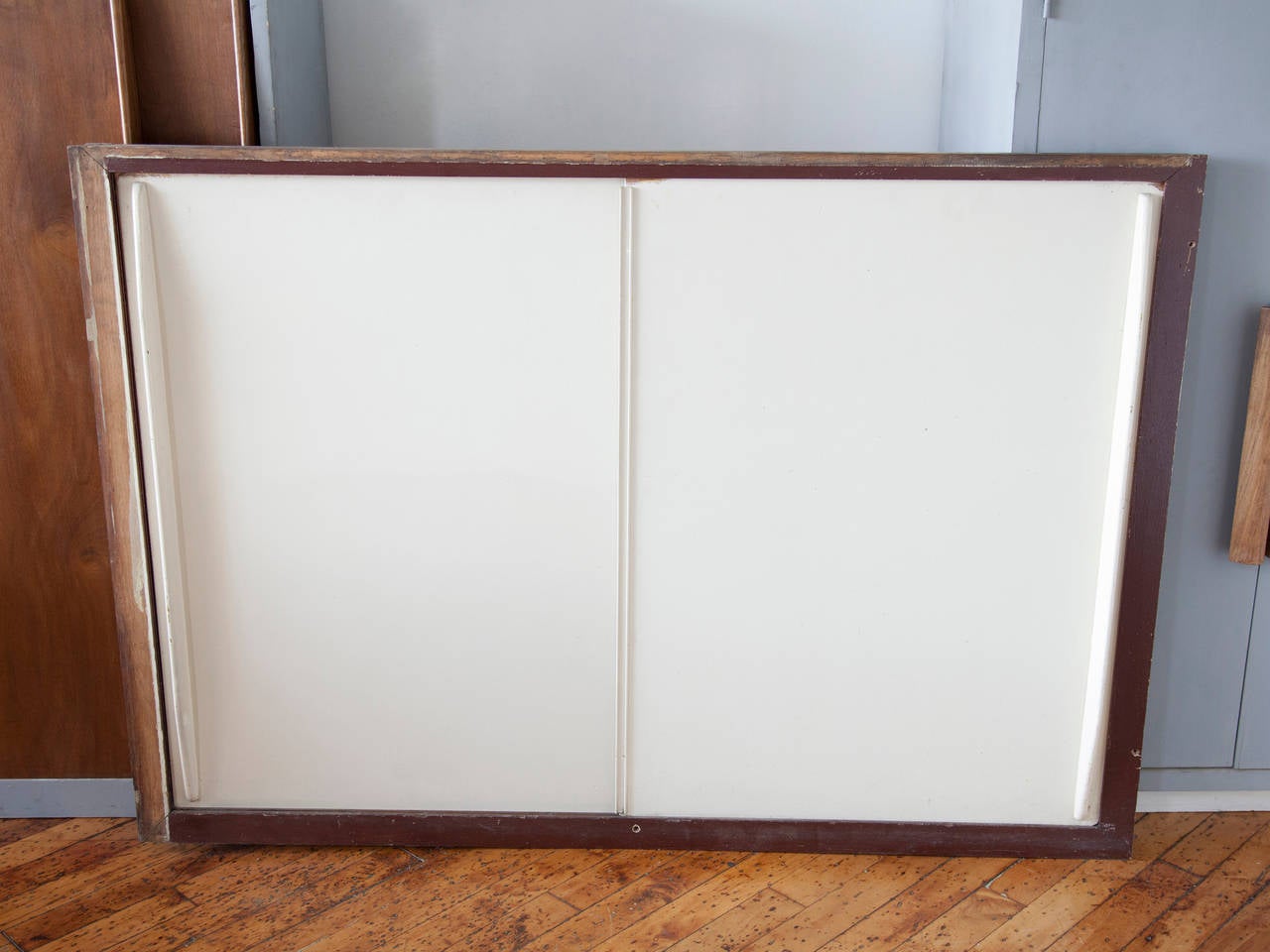 Jean Prouvé Sliding Cabinet Doors in Frames In Excellent Condition In Brooklyn, NY