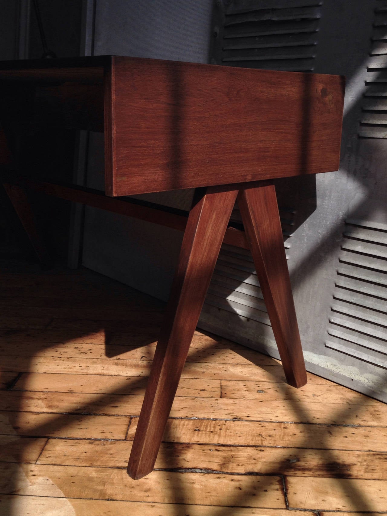 Teak Writing Table by Pierre Jeanneret In Excellent Condition In Brooklyn, NY