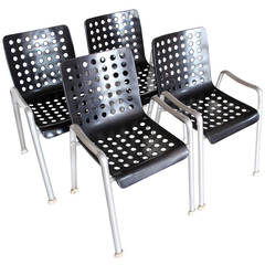 Exceptional Set of Landi Chairs by Hans Coray