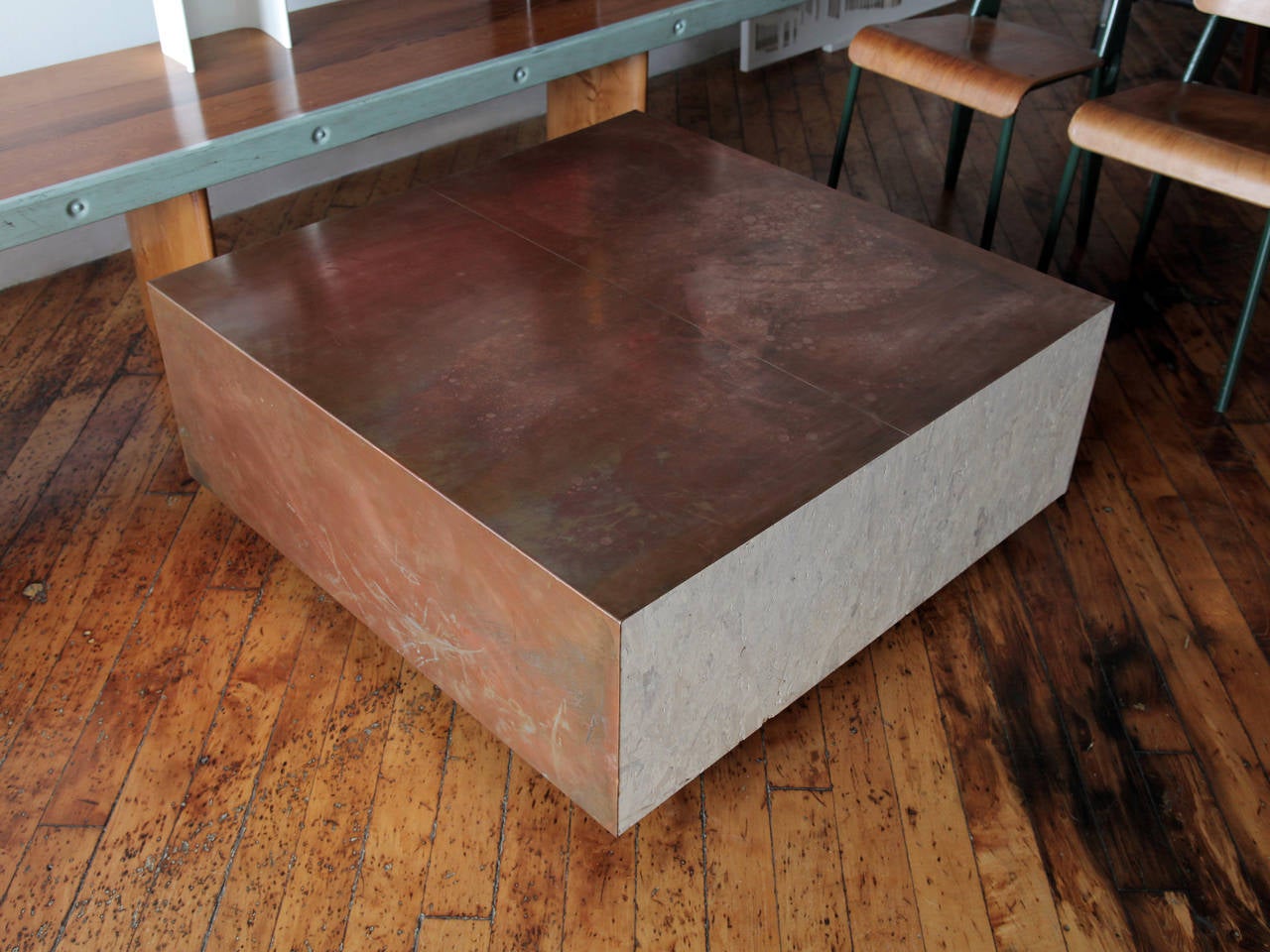 Vintage Copper Coffee Table In Excellent Condition In Brooklyn, NY