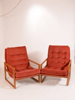 Milo Baughman for Thayer Coggin High Backed Scoop, Cube, Sling Lounge Chairs