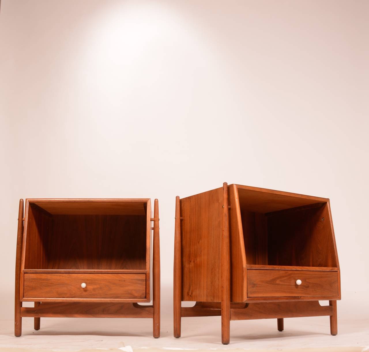 Mid-Century Modern Pair of Drexel Declaration Night Stands by Kipp Stewart