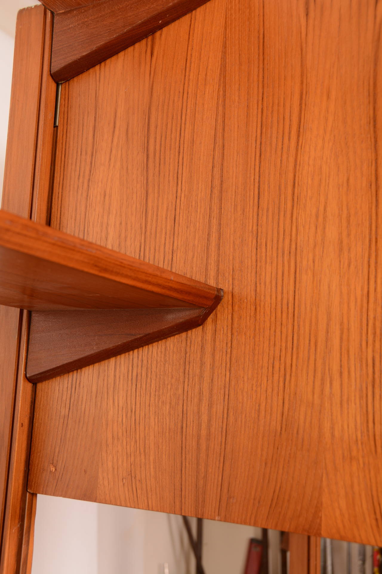 Mid-20th Century Scandinavian Modern Freestanding Teak Wall Unit by Sven Andersen