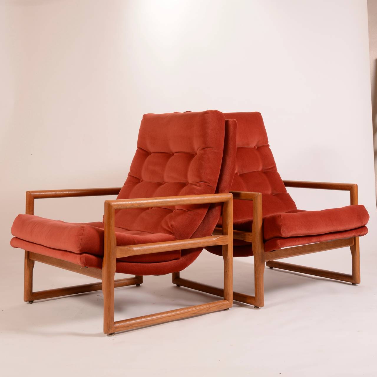 Late 20th Century Milo Baughman for Thayer Coggin High Backed Scoop, Cube, Sling Lounge Chairs