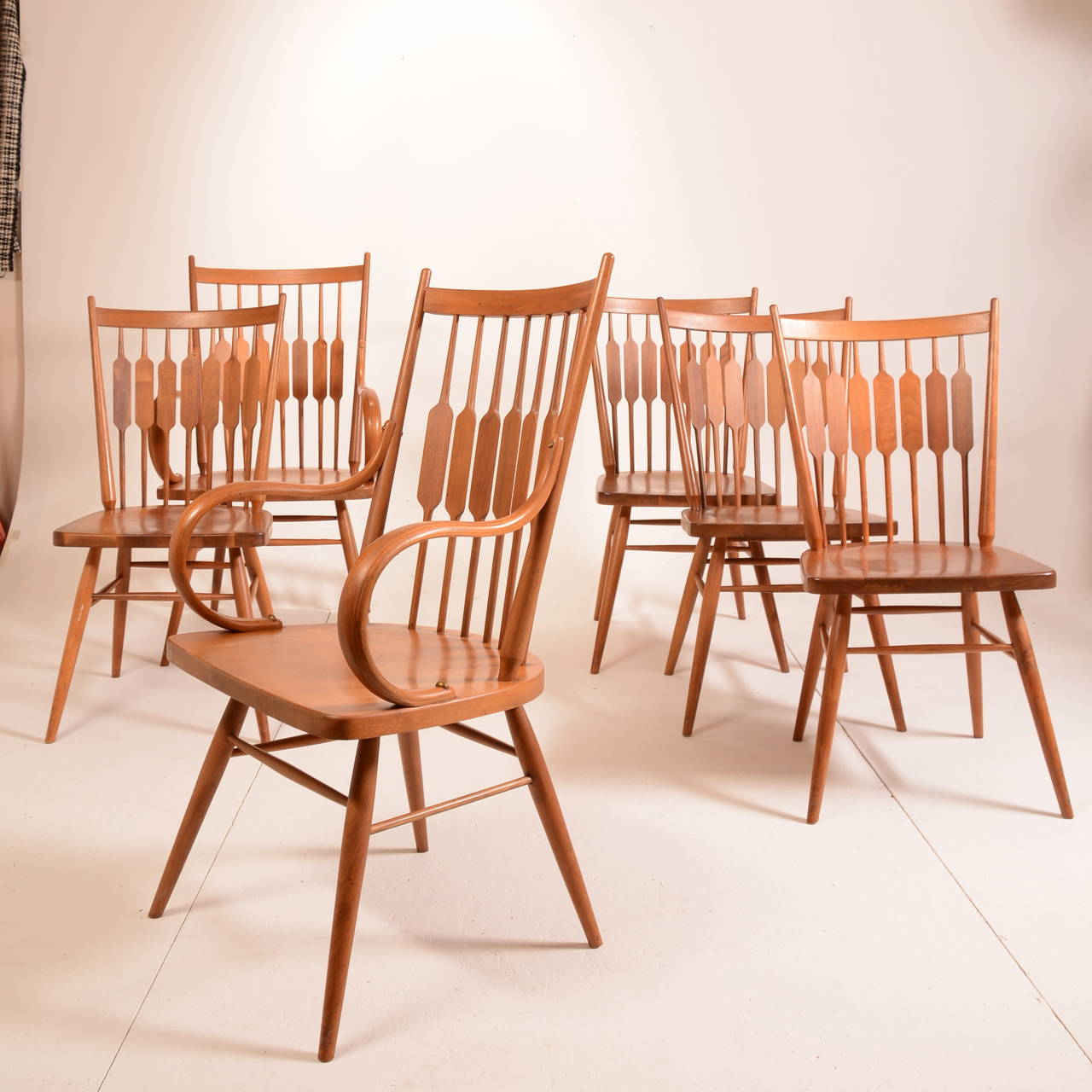Set of Six Kipp Stewart for Drexel "Centennial" Chairs