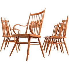 Retro Set of Six Kipp Stewart for Drexel "Centennial" Chairs