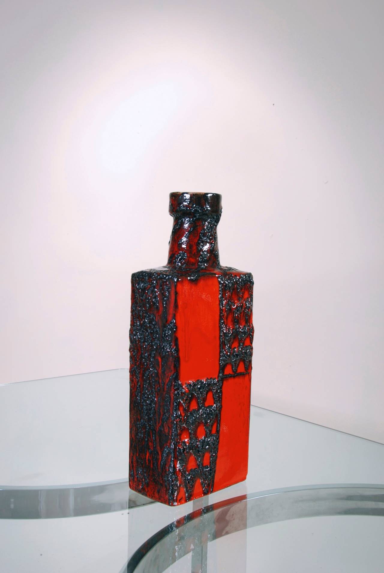 German Glazed Lava Vase by Scheurich Keramic