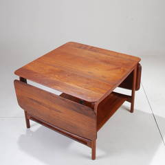 Solid Teak Drop-Leaf Coffee Table by Peter Hvidt for John Stuart