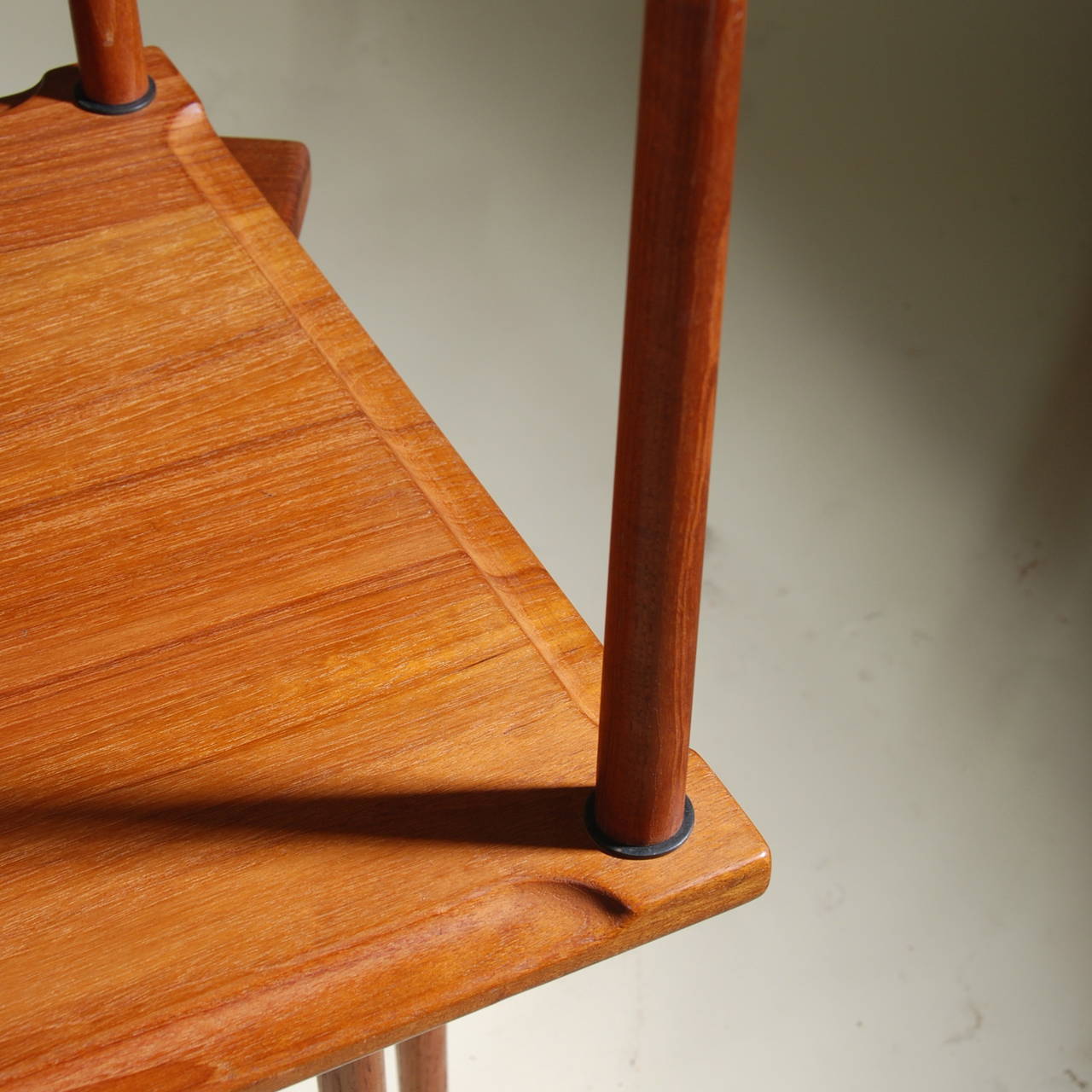 Four Stackable Peter Hvidt for John Stuart Danish Solid Teak End Tables 3