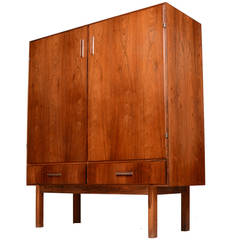 Moderner dänischer Palisander-Barschrank aus der Jahrhundertmitte