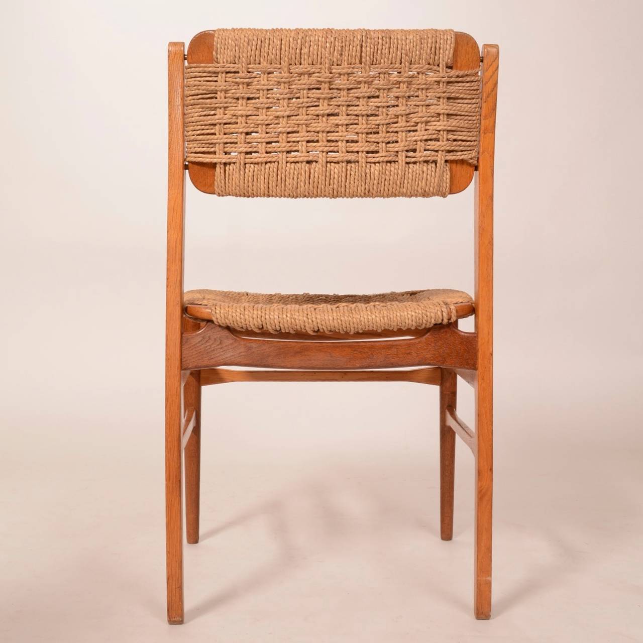 Four Dining Chairs in Teak and Oak by Torben Strandgaard In Good Condition In Los Angeles, CA