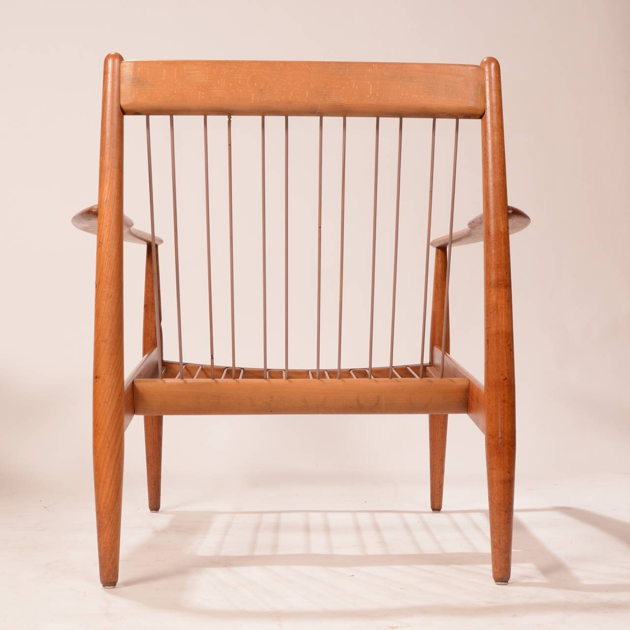 Early Grete Jalk Teak Lounge Chairs with Banding Backs and Seats 1