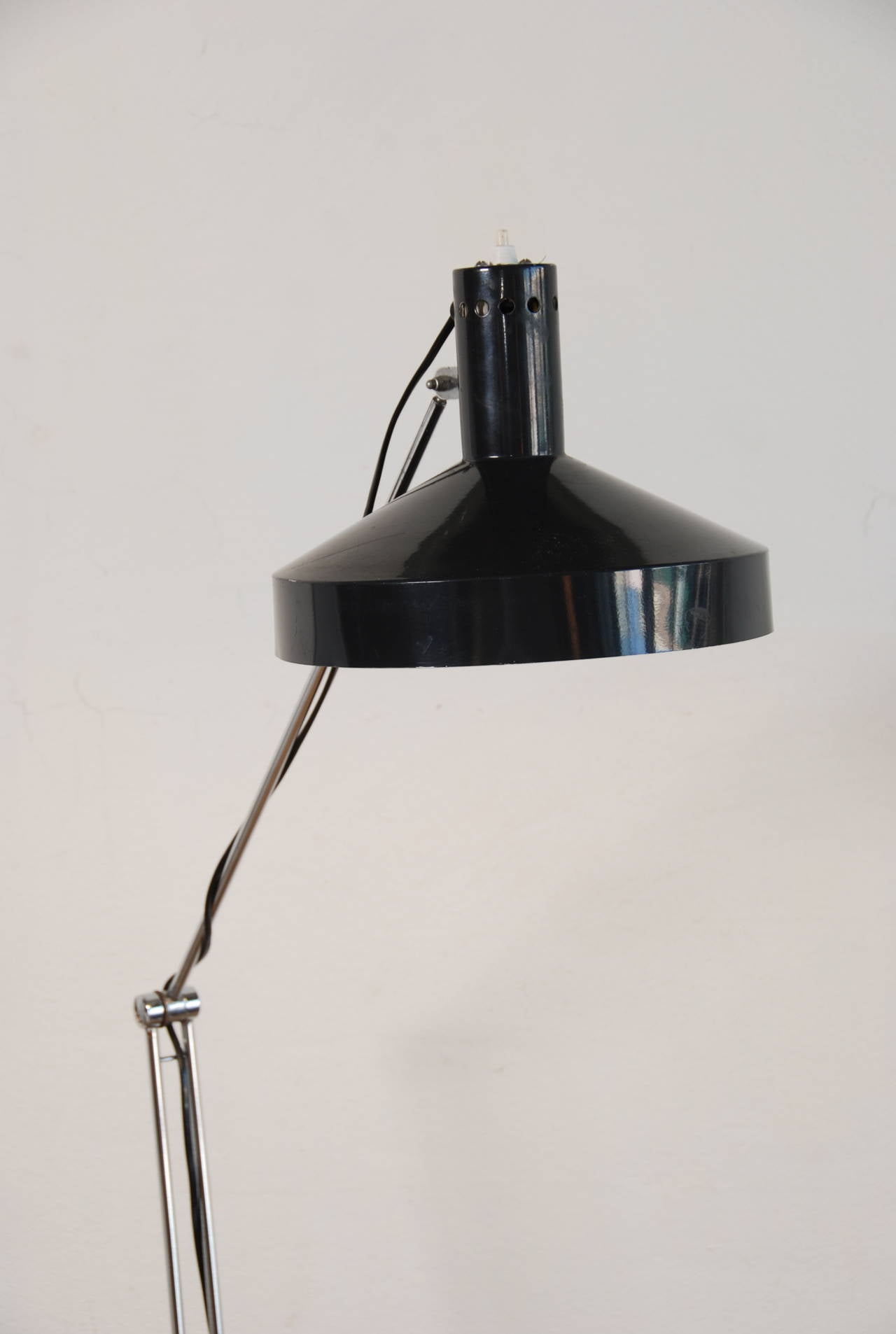 Articulated Floor Lamp by Rosemarie & Rico Baltensweiler, Switzerland In Good Condition For Sale In Los Angeles, CA