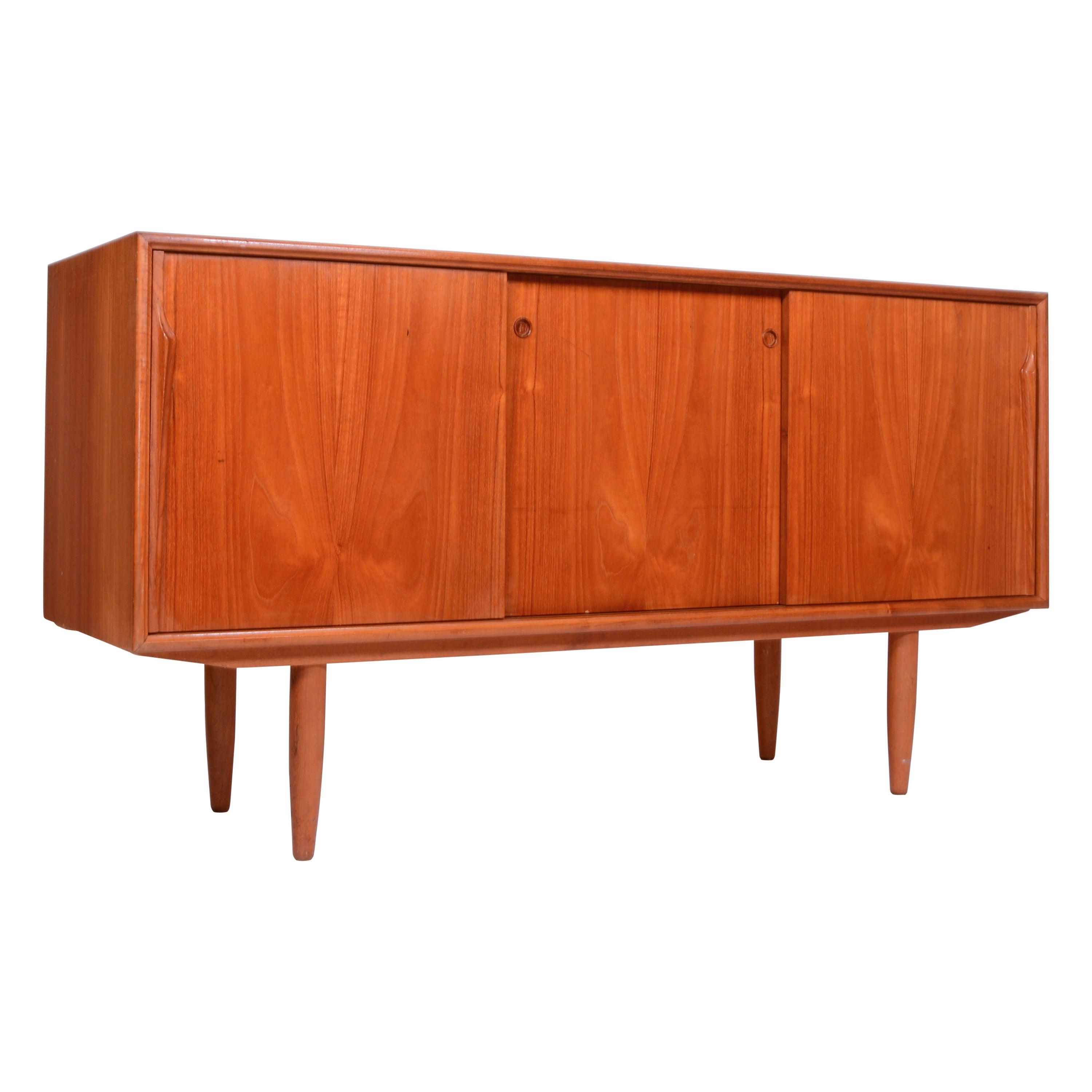 Gunni Omann Teak Credenza with Adjustable Shelf and Dovetailed Drawers