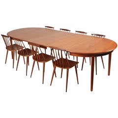 Large Danish Modern Dining Table in Teak