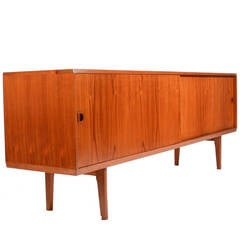 Large Danish Mid Century Teak Credenza