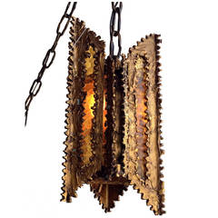 Tom Green Style Midcentury Brutalist Pendant Lamp