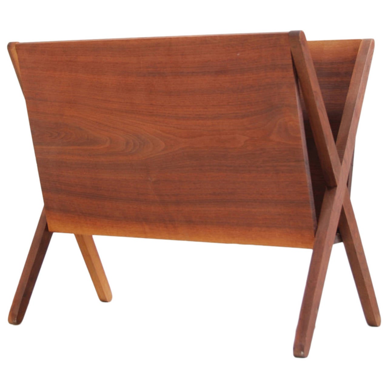 Modern Walnut Magazine Rack at 1stdibs