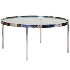 Round Glass-Top Table