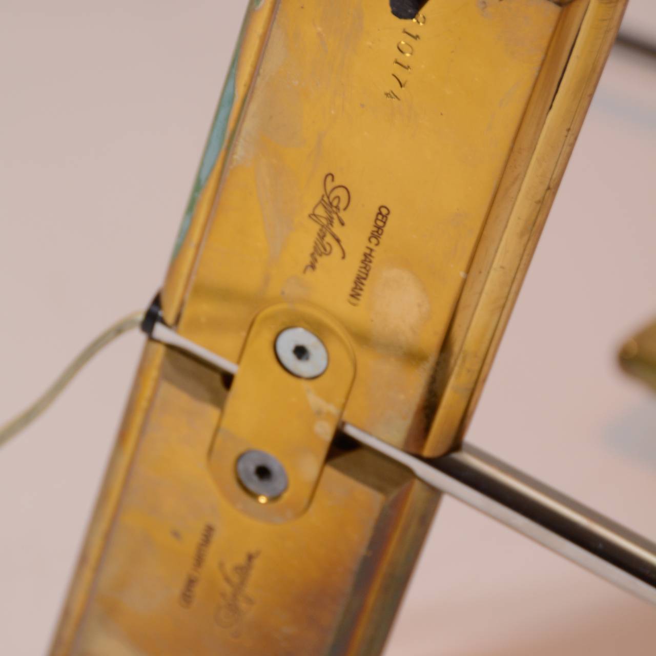 Pair of Brass, Chrome and Aluminum Pharmacy Lamps by Cedric Hartman 4