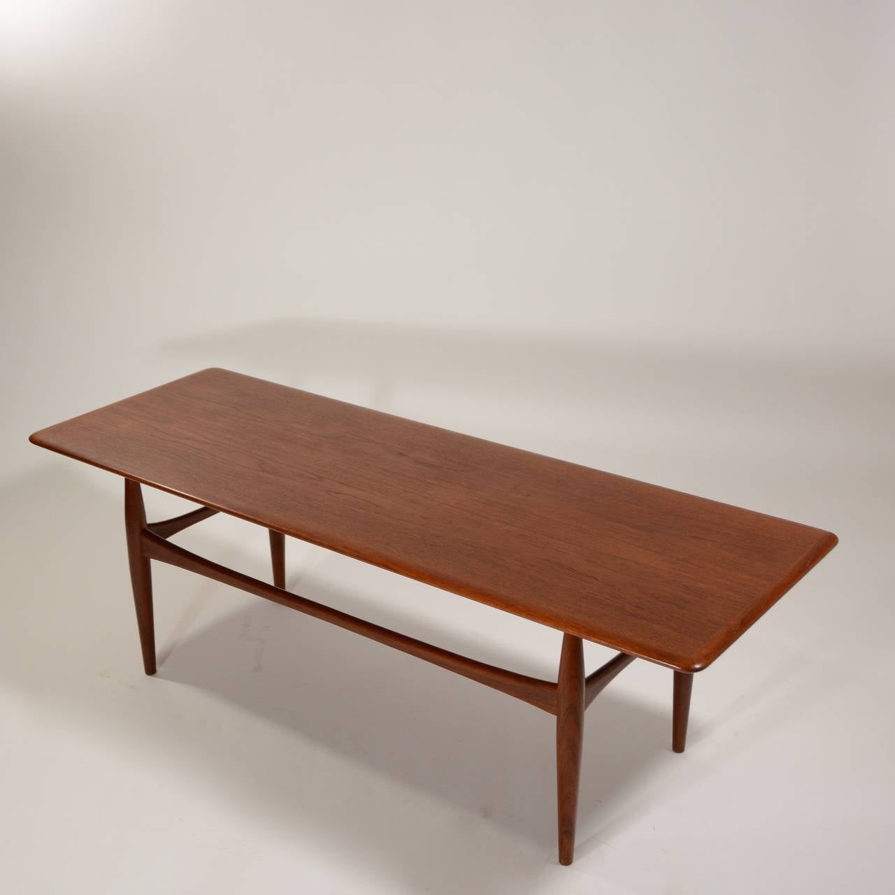 Large Danish Modern Coffee Table in Teak at 1stDibs