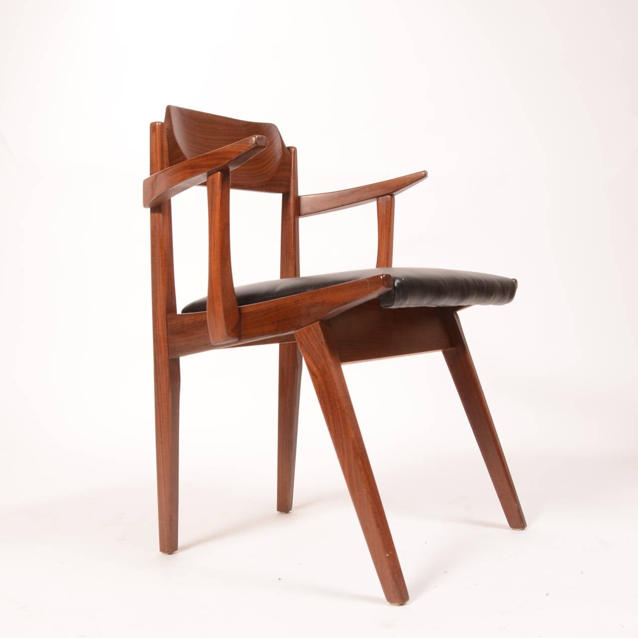 Mid-20th Century Six Jan Kuypers for Imperial Mid Century Walnut Dining Chairs