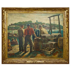 "Lobstermen" Painting by Stephan Chizmark 10