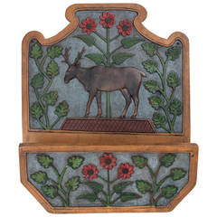Polychrome Wooden Wall Pocket