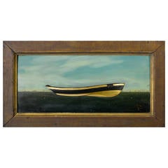 Antique Half Hull Model of a Nantucket Whaleboat by James Walter Folger, circa 1904