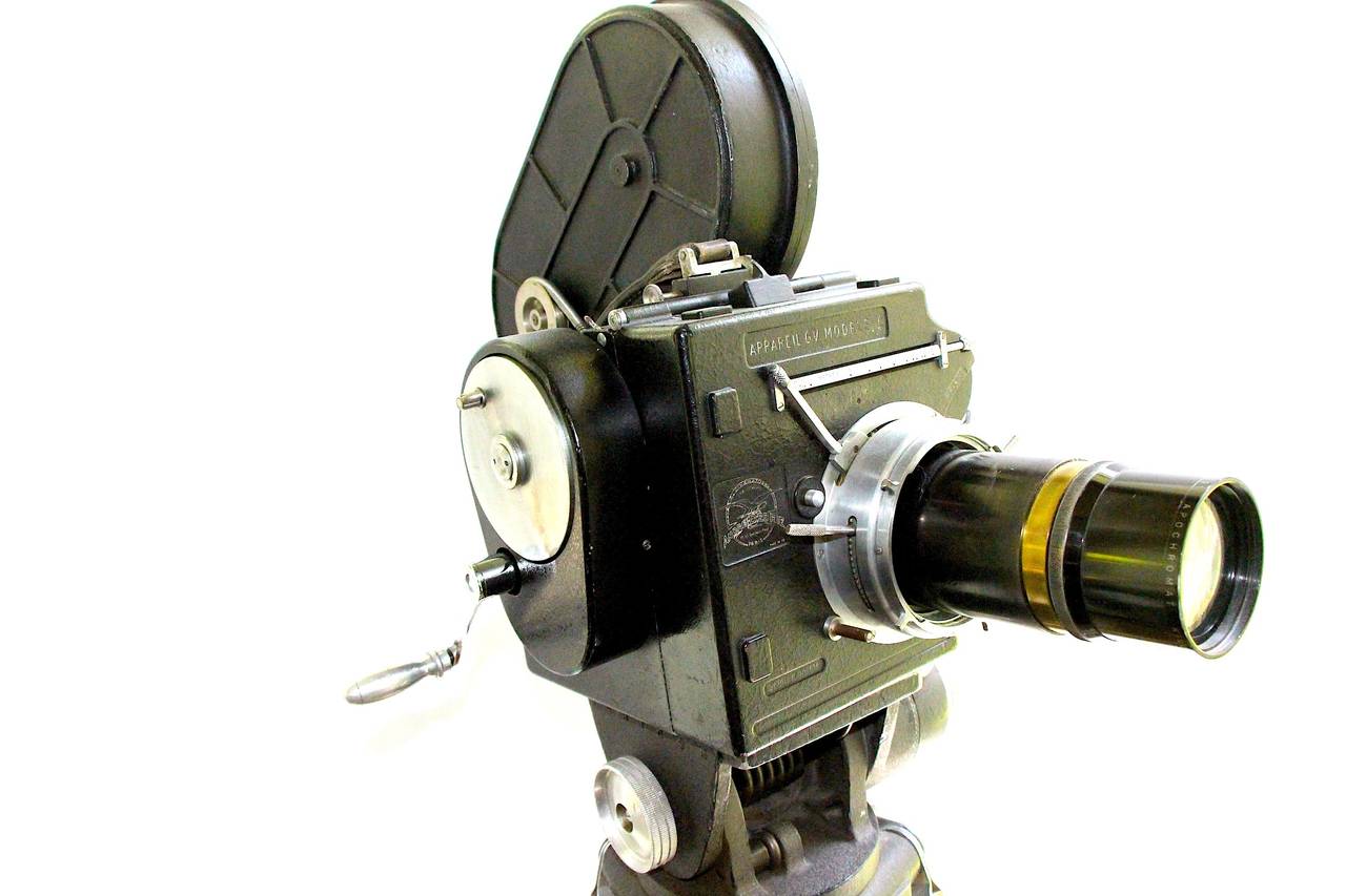 Painted Andre Debrie 35mm Cinema Camera, circa 1925 Complete, Working as Sculpture For Sale