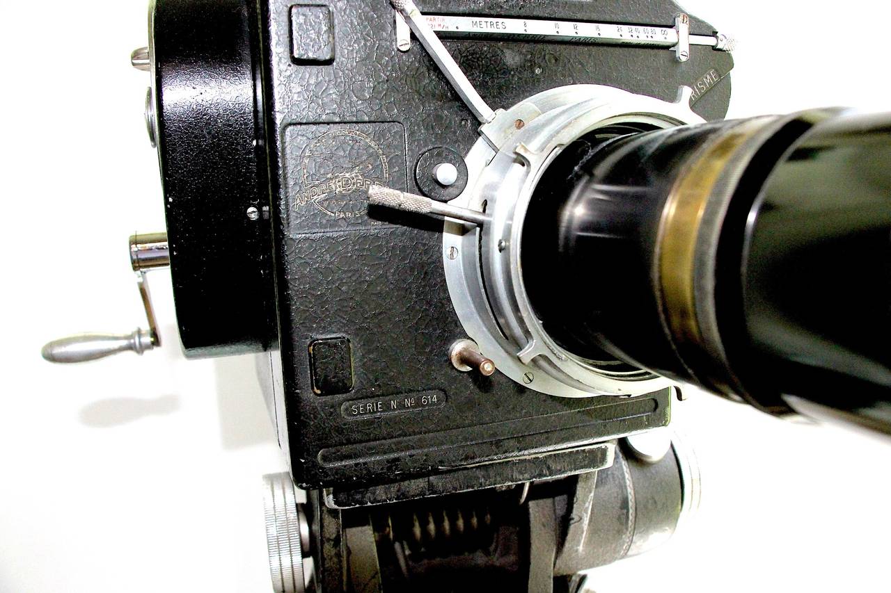 Art Deco Andre Debrie 35mm Cinema Camera, circa 1925 Complete, Working as Sculpture For Sale