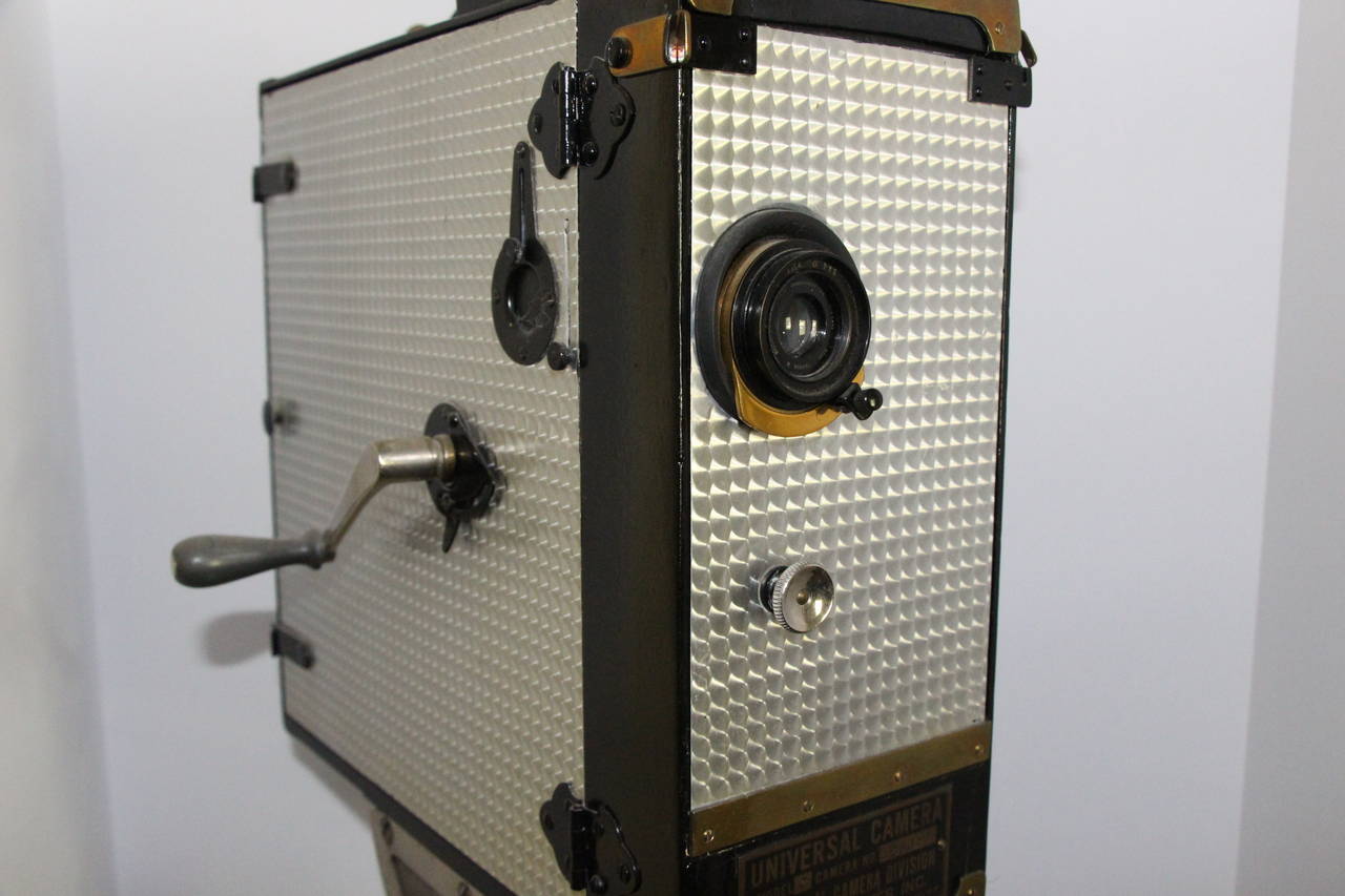 Art Deco Universal Cinema Camera Built in 1928 Rare Cinema Field Camera. Use As Sculpture For Sale