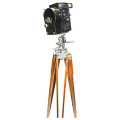 Antique Andre Debrie, Circa 1923 Sept Model 35mm Cinema Camera on Tripod. As Sculpture.