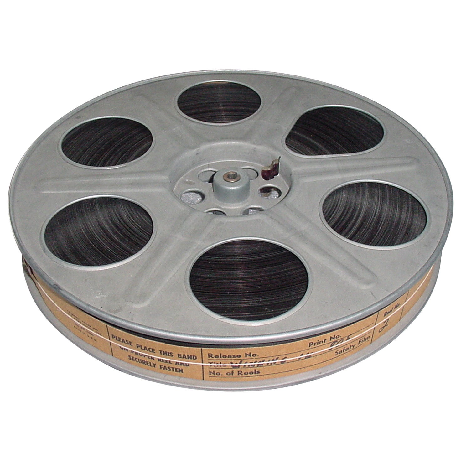 Vintage Movie Reel with Sound Motion Picture Film, Circa Mid 20th. As Sculpture. For Sale