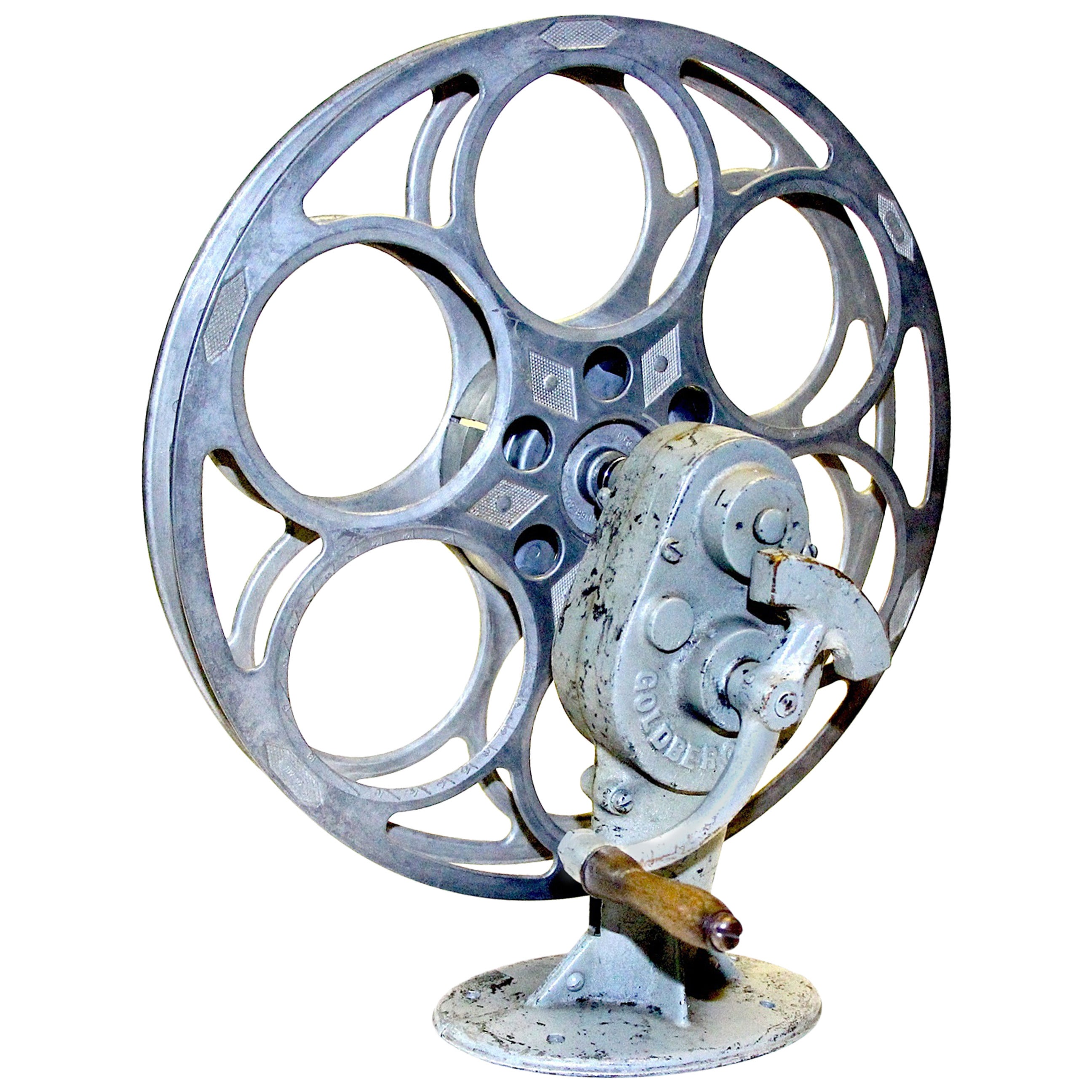 Cinema Rewind With Vintage Film Reel, circa 1930, as Sculpture, Sold with Film For Sale